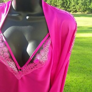 Victoria's Secret Lace Robe & Chemise
